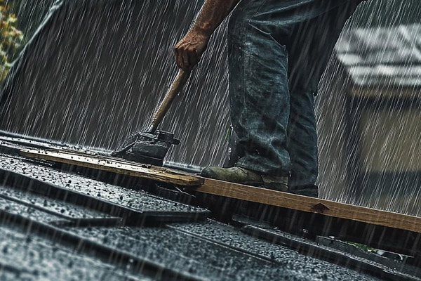 Installation membrane d'étanchéité